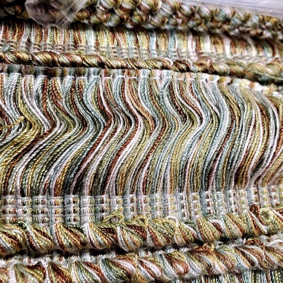 Stout Textiles 6.3 Yard 1251 Brush Fringe 2.25" Corded Header Trim Discontinued - Picture 2 of 10